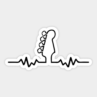 Guitar Heartbeat Lifeline Music Lover Sticker